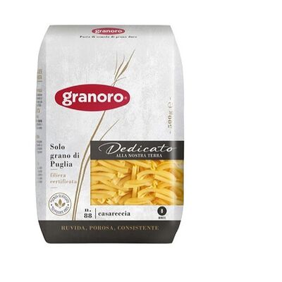 Паста GranOro Dedicato №88 Казаречче, Solo Grano di Puglia, 500 г в Ченто Пицца по цене 1200 ₽