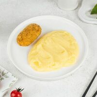 Картофельное пюре и зраза куриная с ветчиной и сыромв Простая еда