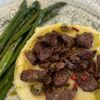 Мраморная говядина с трюфельным пюре и спаржей в Не только макароны по цене 790