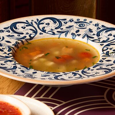 Уха с огня с томатной аджикой в NANA Pirveli по цене 910 ₽