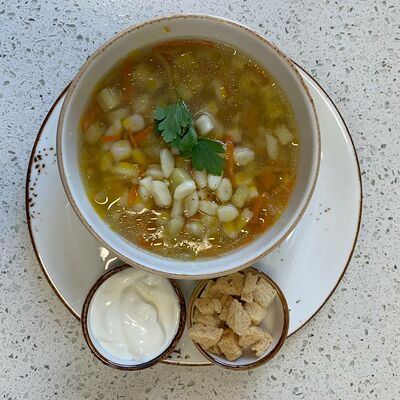 Суп куриный с клецками в Кофеин по цене 210