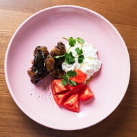 Страчателла с томатами и баклажаном в Горячо