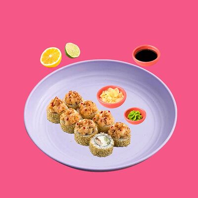 Ролл Севиче Salmon с ананасом Гамадари в соусе Big в Big Fish по цене 1500 ₽