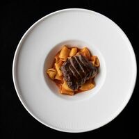 Паста со стейком мачете в STG CAFE