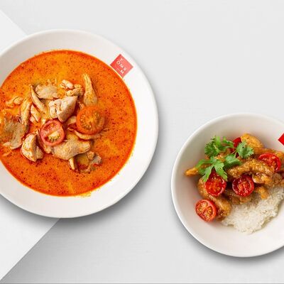Комбо Суп Том Кха и курочка по-тайски в Том Ям по цене 1370 ₽