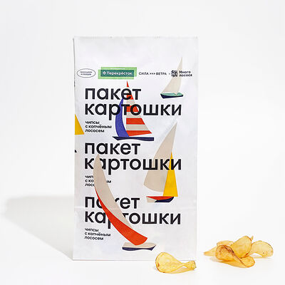 Чипсы с копченым лососем в Много лосося по цене 155