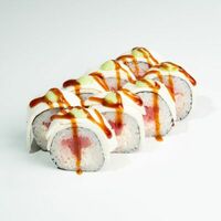 Большой white c креветкой, тунцом и волокнами снежного краба (8 шт.) в ЁБИСАН