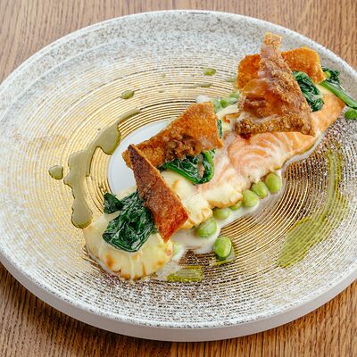 Лосось с чесночным чизкейком в Витебский трактир по цене 63 р.