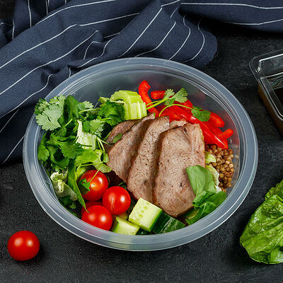 Зеленый боул с говяжьими щечками и зеленой гречкой в МИЛТИ по цене 370 ₽