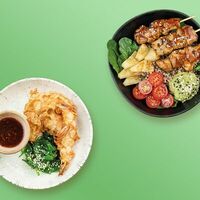 Комбо Драгон креветки и Стрит боул в Bali Bowl