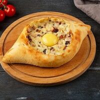 Хачапури по-аджарски с грибами и курицей в Зелёный Домик