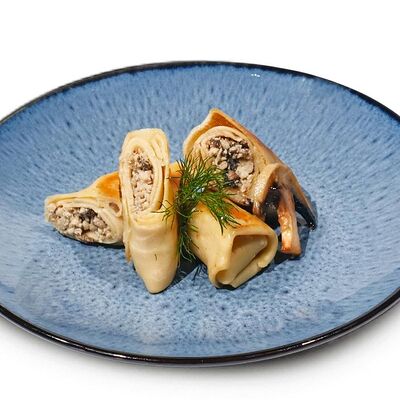 Блинчики с курицей и грибами в ЗАКАЗУУМ ZAKAZOOM по цене 342 ₽