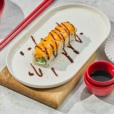 Лонг ролл с лососем и сыром в Палки-Скалки по цене 449 ₽