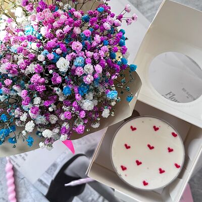 Набор десерт и букет в Любовь есть по цене 1100 ₽