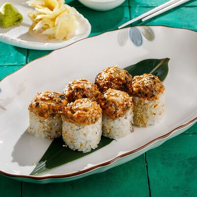 Запеченный ролл с угрем в Кукумбер по цене 790 ₽