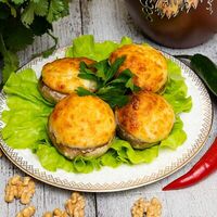 Запеченные грибы с сыром на кецци в Домашняя Грузинская Кухня