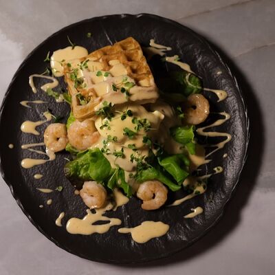 Вафля с креветками в Fjord по цене 720 ₽