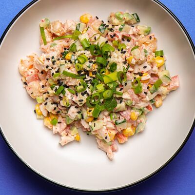 Салат Оливье с креветками в Pimp my shrimp по цене 420 ₽