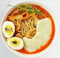 Корейский рамён с сыром в Pobo