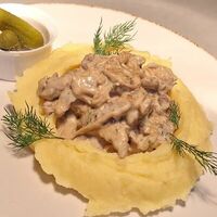 Бефстроганов с грибами в Объект