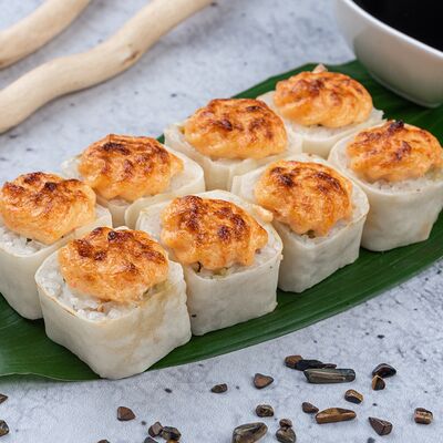 Запеченный ролл с мидиями и кальмаром в Мушу по цене 295