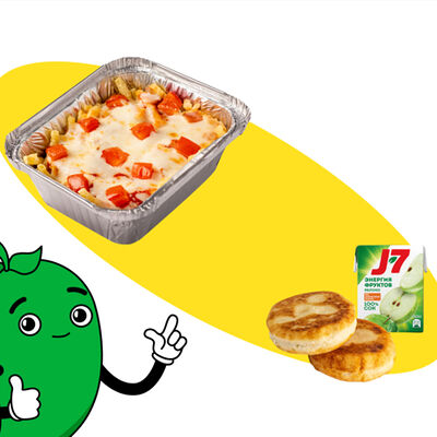 Cет Кидс с пастой и сырниками в Папа джонс по цене 699 ₽