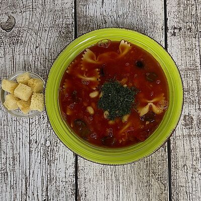 Итальянский томатный суп с гренками в Луна Рыба по цене 420 ₽