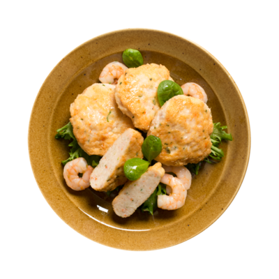 Котлеты из судака и креветок жареные в Азбука Вкуса Экспресс Меню по цене 859 ₽