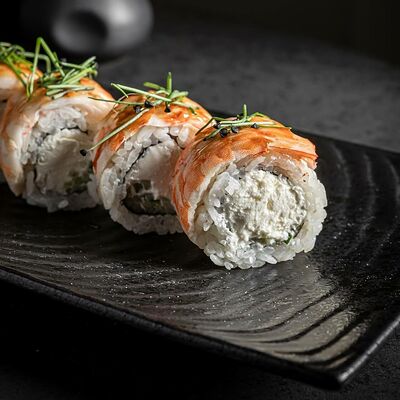 Ролл Филадельфия с креветкой в Качуко по цене 665 ₽