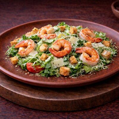 Салат Цезарь с креветками в Оджах по цене 670 ₽