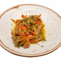 Соте из свинины с овощами в Легкий чек