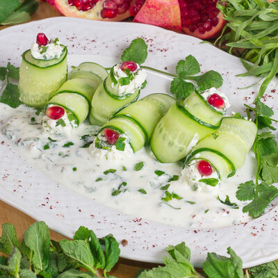 Рулетики из огурца с творожной начинкой в Мушмула по цене 279