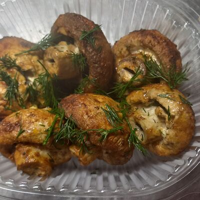 Шампиньоны на мангале в Шашлычный СТАРЫЙ КРУГ по цене 350 ₽