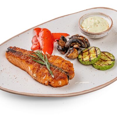 Стейк из лосося в Ваби саби по цене 1780 ₽