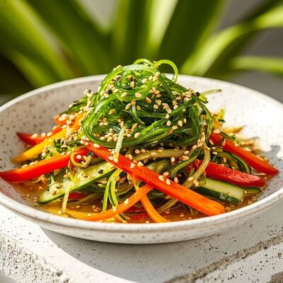 Салат с чукой, болгарским перцем и огурцом в Банхоф по цене 259 ₽