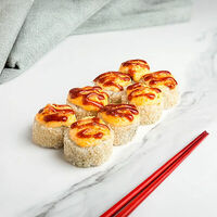 Логотип Некруглая пицца и роллы