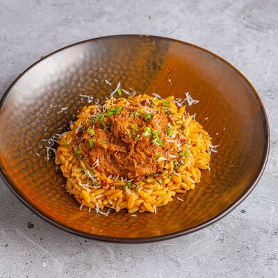 Орзо со рваной говядиной в Бар 108 по цене 730 ₽