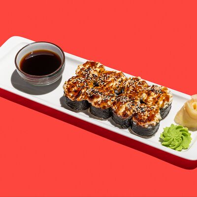 Запеченный ролл с курицей терияки в Kiss по цене 280