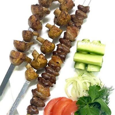 Куриные сердечки с шампиньонами в ЕшьКа Шашлык по цене 560 ₽