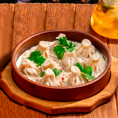 Патара хинкали в сливочно- грибном соусе в Хочу Пури по цене 565 ₽