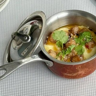 Картофельное пюре с хрустящим костным мозгом в Le grill по цене 450 ₽