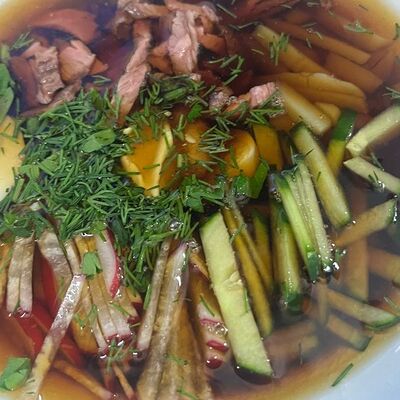 Окрошка с ростбифом на квасе в Beer is like wine по цене 550 ₽