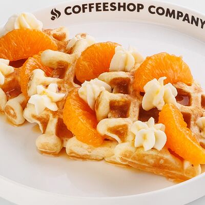 Венские вафли с мандарином и сливочным кремом в Coffeeshop Company по цене 420 ₽