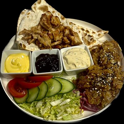 Тарелка с рисом терияки и куриным филе в Пицца тот по цене 449 ₽