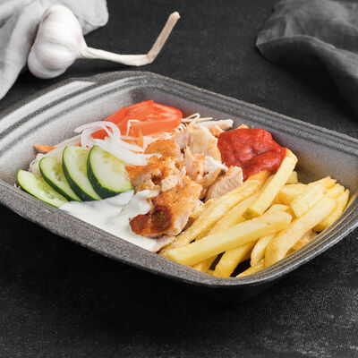 Шаурма на тарелке в Vkus Land по цене 250 ₽