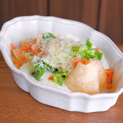 Блинчики с форелью слабой соли в Red Cup iMall по цене 750 ₽