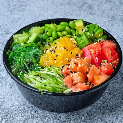 Боул с лососем, авокадо и соусом понзу в In Joy по цене 720 ₽