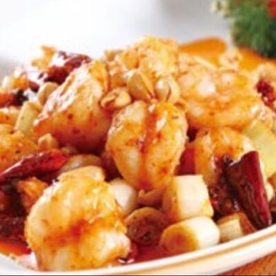 Жареные тефтели из креветок в остром соусе по-сычуаньски в ГУаНЬ ЯНЬ по цене 1999 ₽