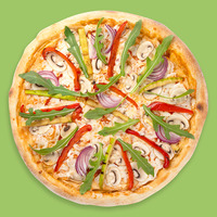 Фреш грин пицца с рукколой и овощами гриль в Дома Пицца