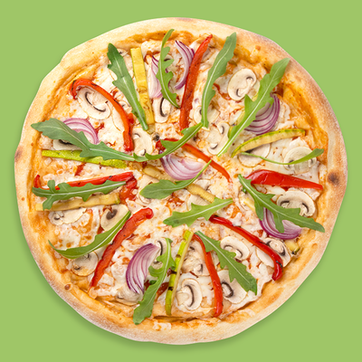 Фреш грин пицца с рукколой и овощами гриль в Дома Пицца по цене 335 ₽